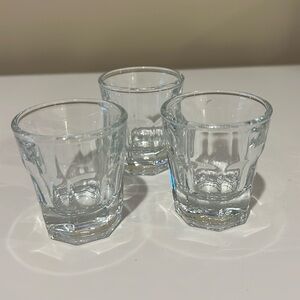 Glass shot glasses three pack